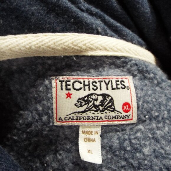 Tech Styles Men's Full Zip Breckenridge Hoodie Back Graphic Charcoal Size XL - Picture 11 of 11